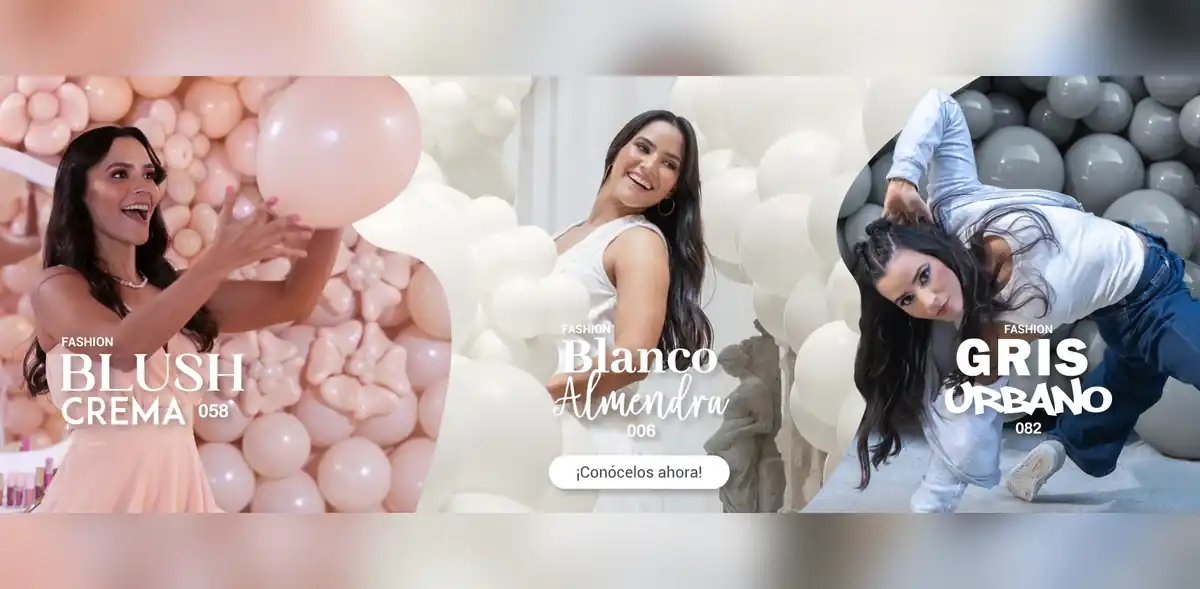 Sempertex Fashion: Blush Crema, Blanco Almendra y Gris Urbano