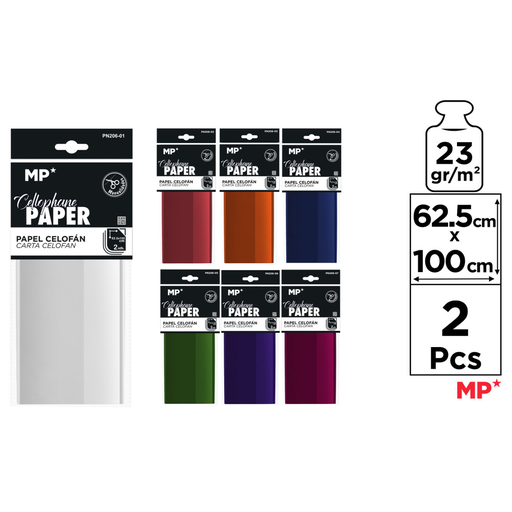 PAPEL CELOFÁN 62.5 x 100 2 Uds.